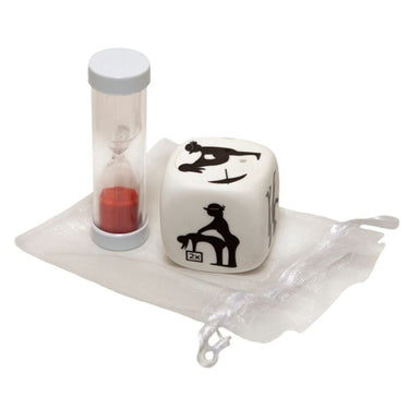 Dado Bianco Duro 25 mm con Timer di 2 Minuti per Fantasie Erotiche